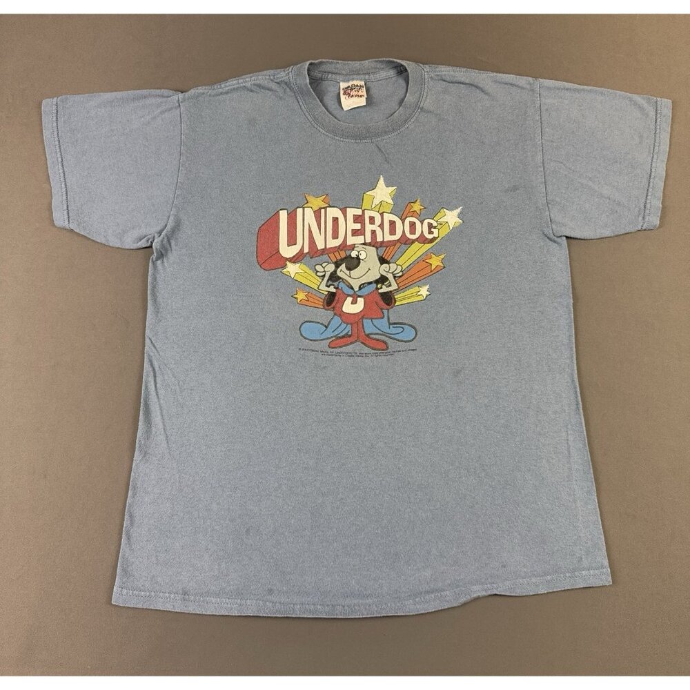 Vintage Y2K Underdog Cartoon TV Show Series Art Promo Medium Shirt Rare Humor